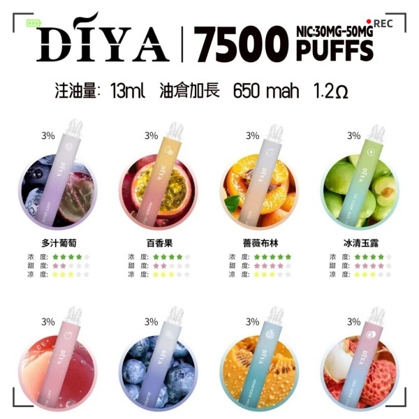 DIYA7500口拋棄式電子煙 叮啞電子煙#台灣現貨#ILIA電子煙#09/24